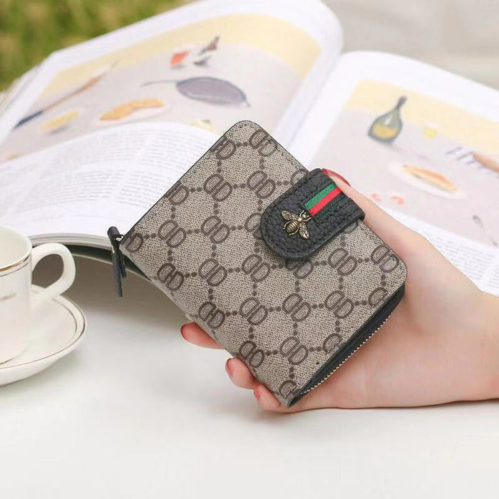 Wholesale Purse PU Short Printed Zipper Coin Purse (F) JDC-WT-Jinj003