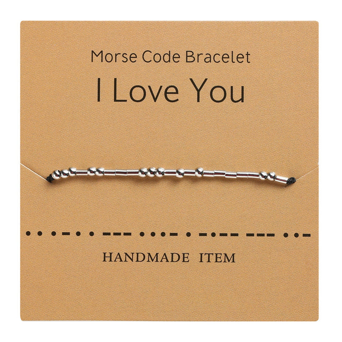 Wholesale Morse Code Alphanumeric Couple Bracelet JDC-BT-JiuL012