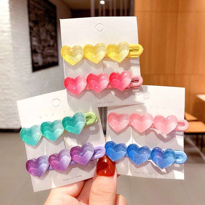 Jewelry WholesaleWholesale acrylic gradient love hairpin women JDC-HC-I396 Hair Clips 溪南 %variant_option1% %variant_option2% %variant_option3%  Factory Price JoyasDeChina Joyas De China