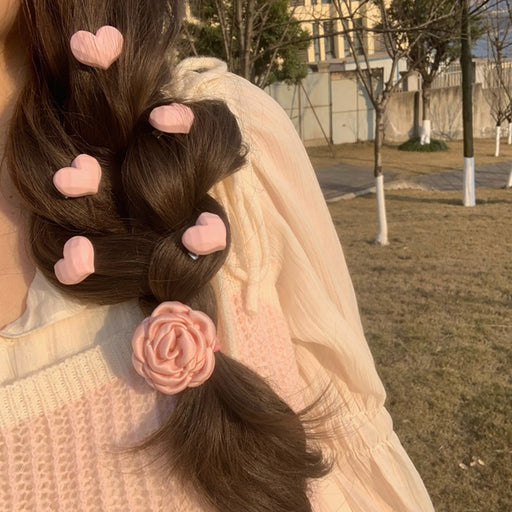 Jewelry WholesaleWholesale pink love hairpin 5 packs sweet and cute JDC-HC-MS046 Hair Clips 迷尚 %variant_option1% %variant_option2% %variant_option3%  Factory Price JoyasDeChina Joyas De China