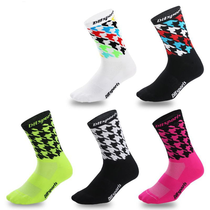 Wholesale Sock Nylon Cycling Socks Cycling Moisture Wicking Mid Tube JDC-SK-QiT009