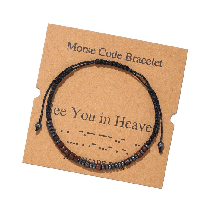 Wholesale Morse Code Crystal Couple Bracelet JDC-BT-ZhuJ003