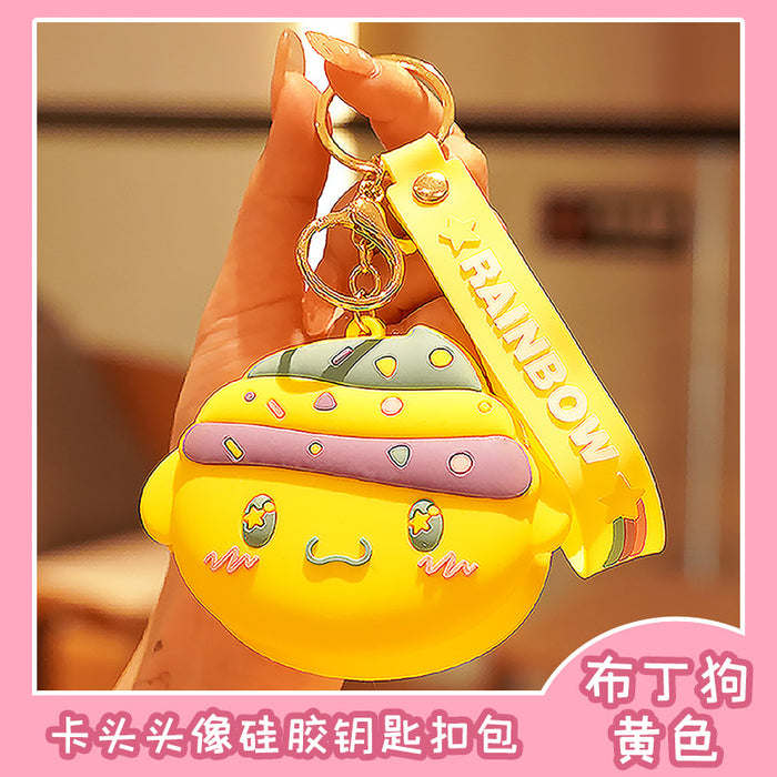 Wholesale keychain pvc cute doll coin purse key pendant JDC-KC-XTang006