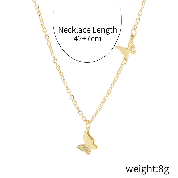 Wholesale Accessories Butterfly Clavicle Chain Simple ins Pearl Butterfly Necklace JDC-NE-ManY002