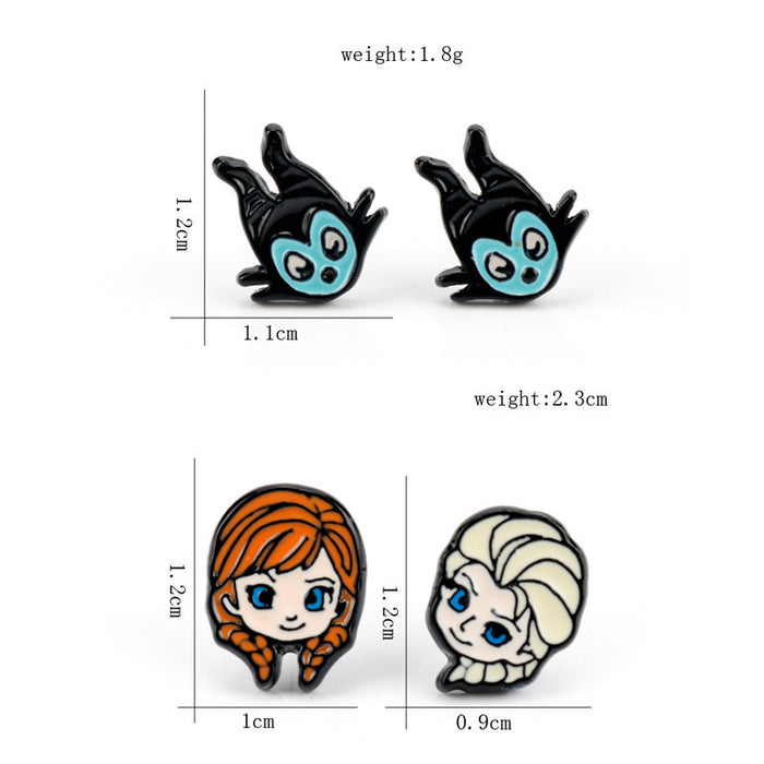 Wholesale Earrings Alloy Cartoon Asymmetric Stud Earrings (M) JDC-ES-Dsheng007