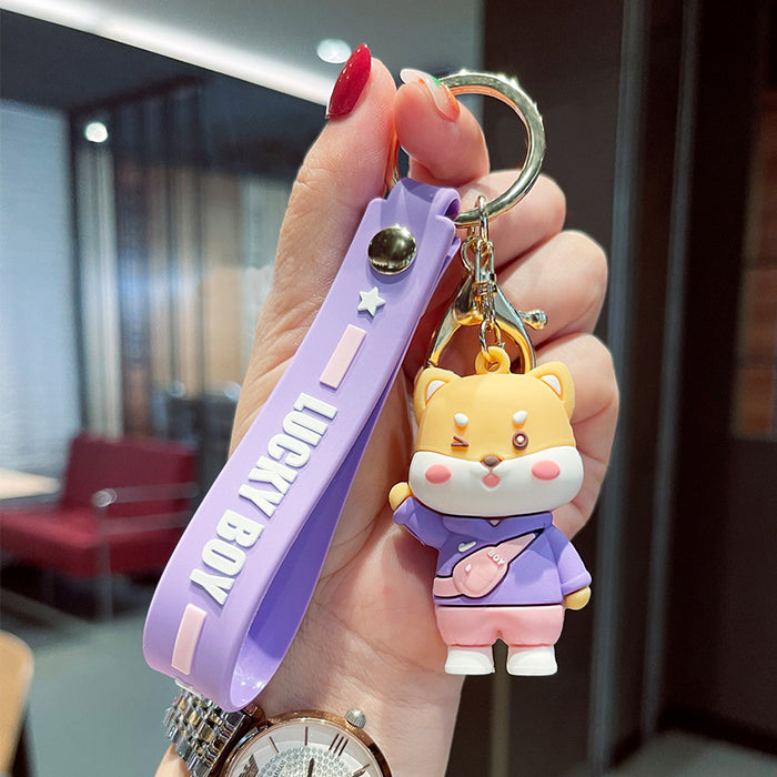 Jewelry WholesaleWholesale cartoon Achai animal soft glue doll keychain JDC-KC-GSXM065 Keychains 萌叙 %variant_option1% %variant_option2% %variant_option3%  Factory Price JoyasDeChina Joyas De China