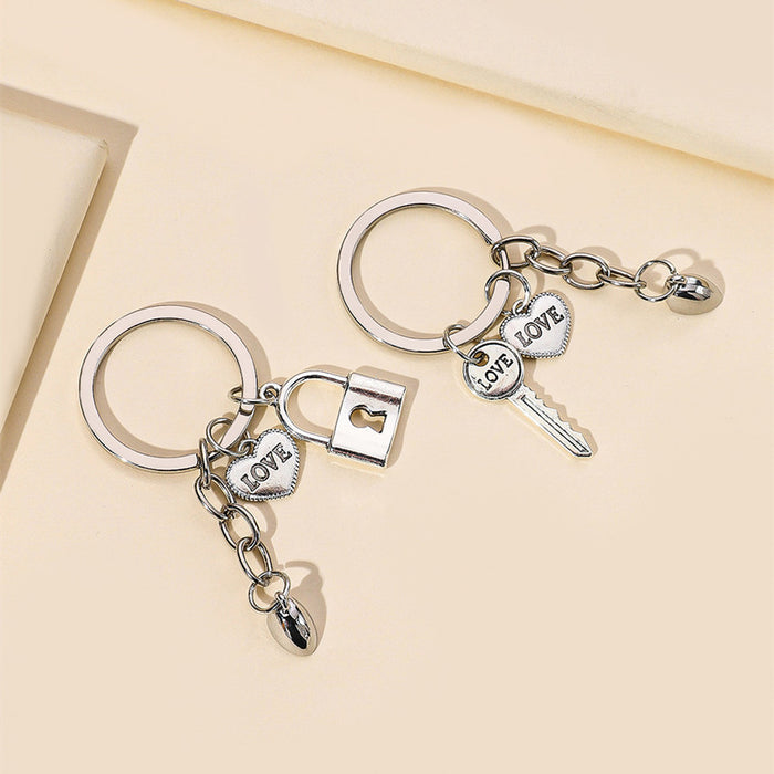 Wholesale Alloy Couple Keychains MOQ≥2 JDC-KC-WenJ007