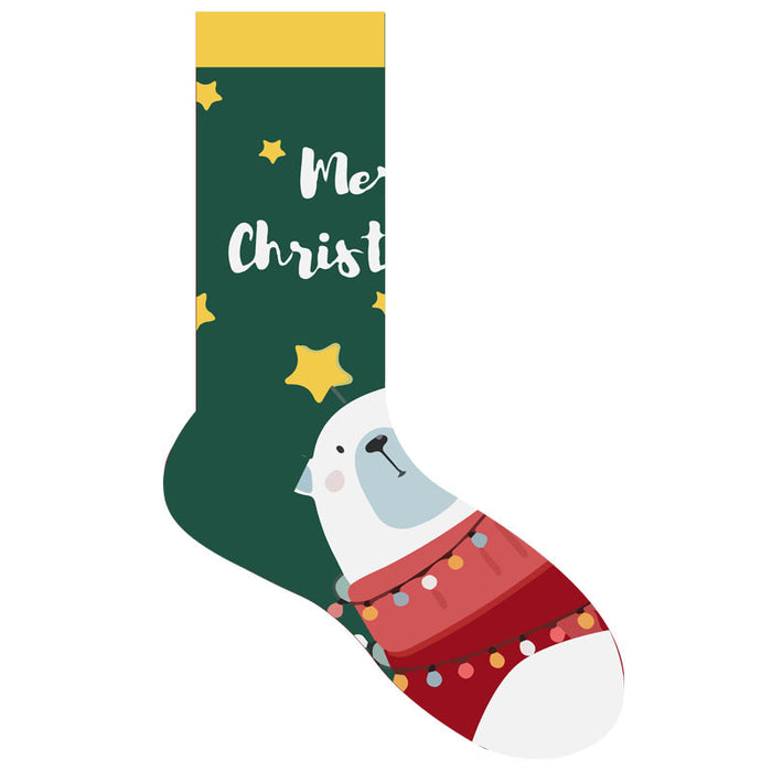 Wholesale Socks Cotton Christmas Santa Claus Socks MOQ≥3 JDC-SK-JTeng002