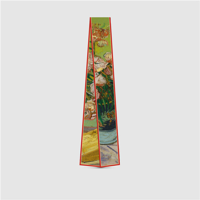 Jewelry WholesaleWholesale oil painting series simulation silk tie bag tied hair long silk scarf MOQ≥2 JDC-SS-TuYou003 Silk Scarf 图优 %variant_option1% %variant_option2% %variant_option3%  Factory Price JoyasDeChina Joyas De China