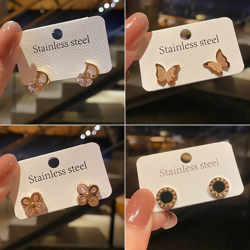 Jewelry WholesaleWholesale Butterfly Star stainless steel stud earrings JDC-ES-Aiqs001 Earrings CADDCENG/卡帝臣实力 %variant_option1% %variant_option2% %variant_option3%  Factory Price JoyasDeChina Joyas De China