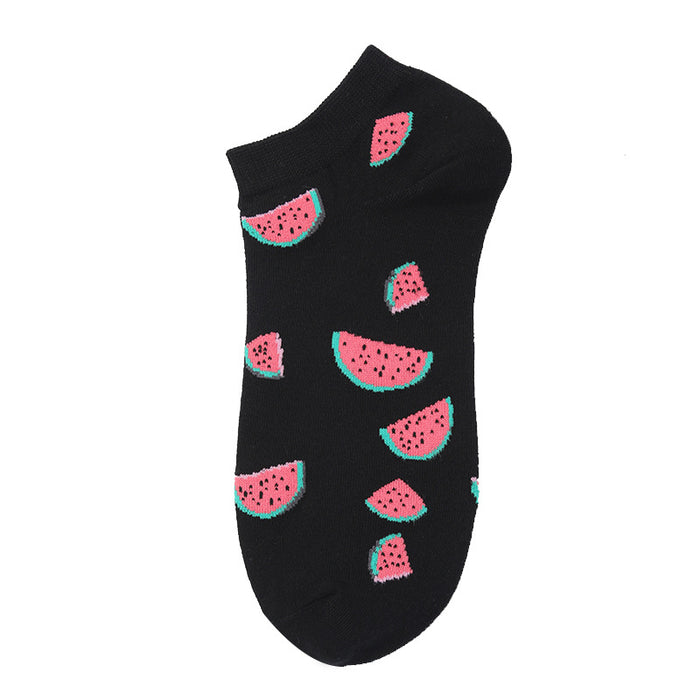 Wholesale summer thin fun fruit socks JDC-SK-XinH011