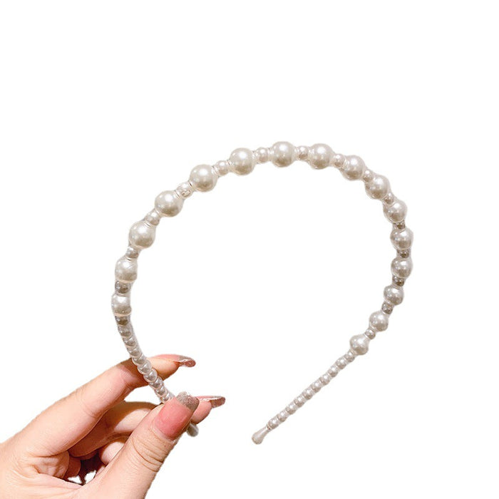 Jewelry WholesaleWholesale Pearl Rhinestone Hair Band JDC-HD-XinR003 Headband 新柔 %variant_option1% %variant_option2% %variant_option3%  Factory Price JoyasDeChina Joyas De China