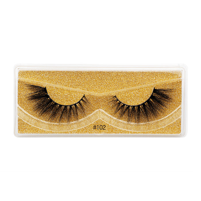 Wholesale 3d imitation mink fur false eyelashes natural thick JDC-EY-LanJL007