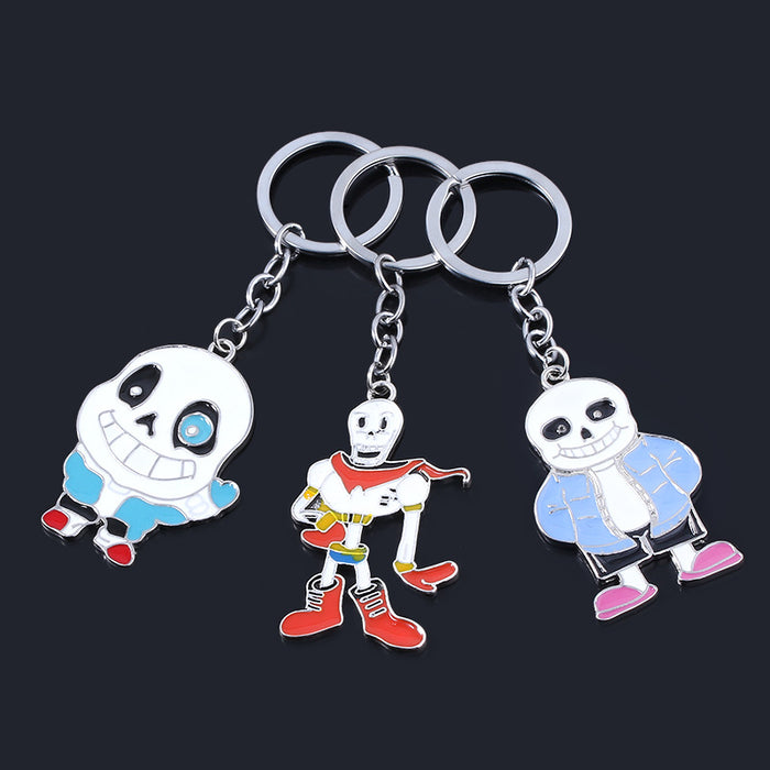 Wholesale Skull Cartoon Keychain Halloween Metal Pendant JDC-KC-YouM005