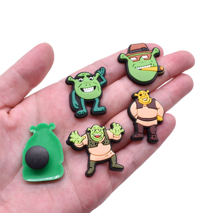 Wholesale Croc Charms Random 100pcs Cartoon Cute PVC DIY Accessories(M) JDC-CCS-RYY083