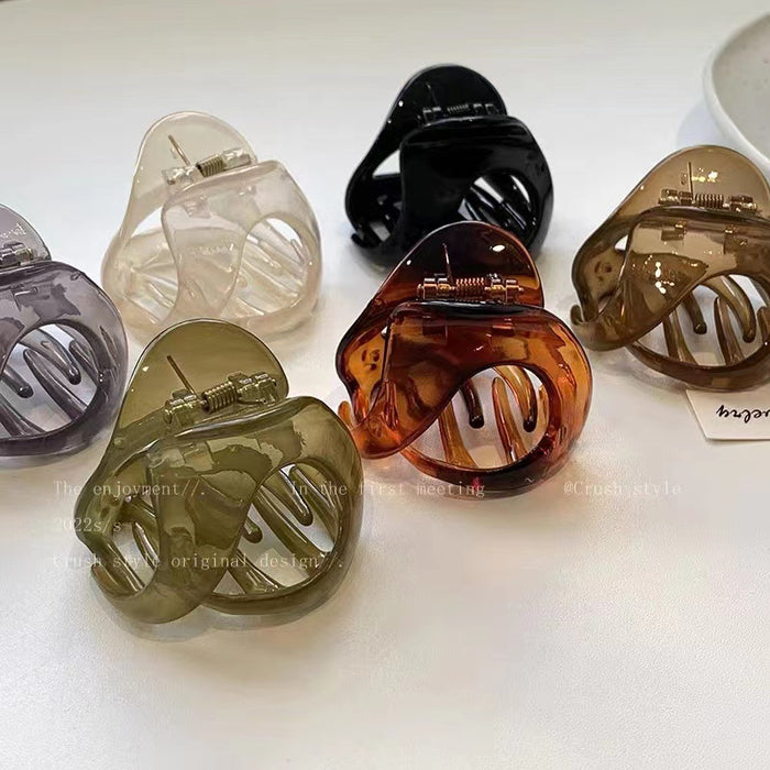 Wholesale Hair Clips Plastic Jelly Clear Medium JDC-HC-JunH007