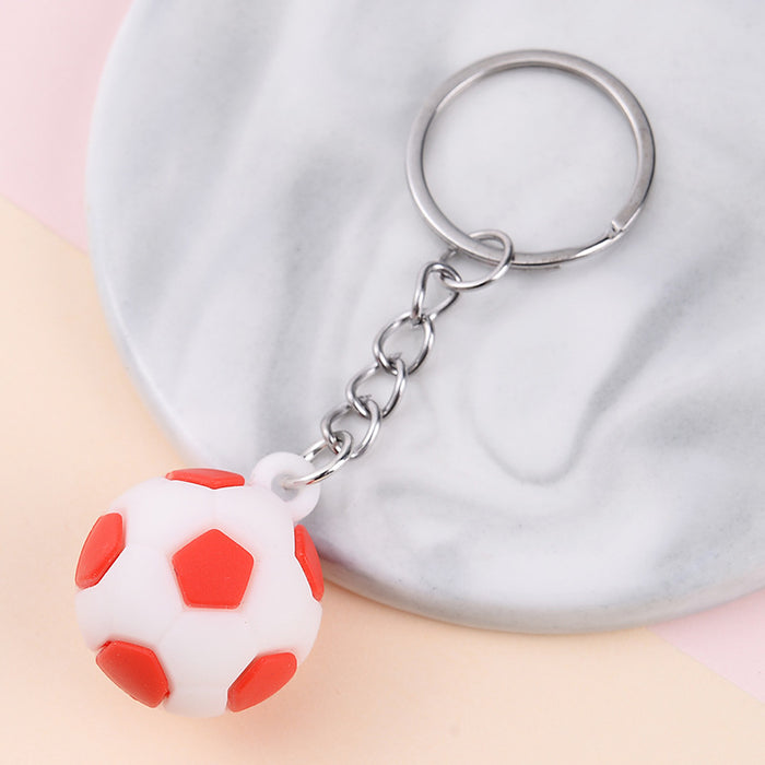 Wholesale Keychain PVC Cute Cartoon Football Basketball Pendant JDC-KC-AQing001