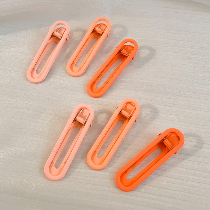 Wholesale hairpin plastic alloy candy color duckbill clip MOQ≥2 JDC-HC-SD002