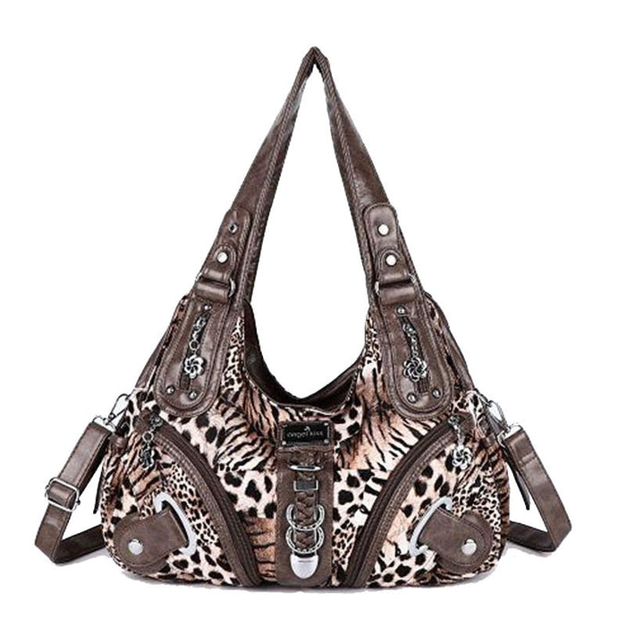 Wholesale Shoulder Bag PU Leopard Print Large Capacity Diagonal Span JDC-SD-TSZW001