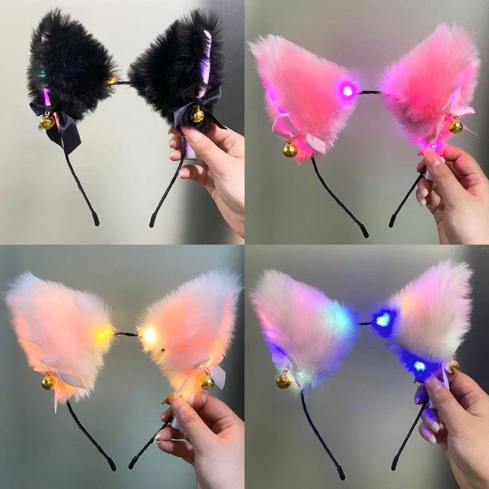 Wholesale Headband Plush Fox Ears LED MOQ≥3 JDC-HD-XinY005