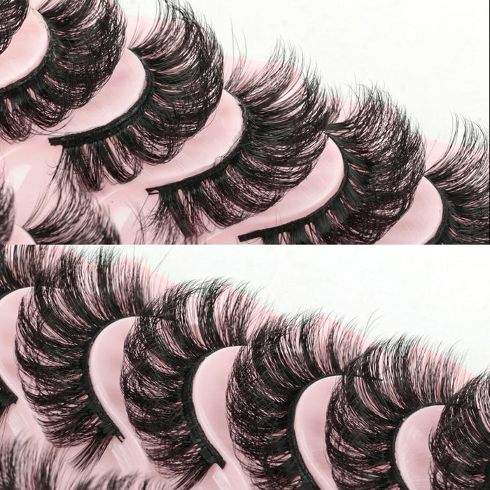 Wholesale volume false eyelashes 7D curling natural thick 10 pairs JDC-EY-LanJL003