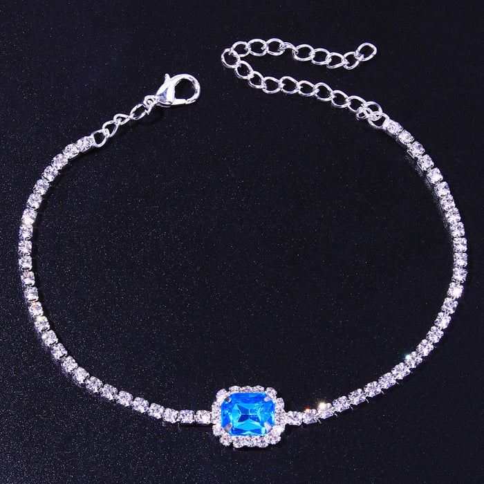 Jewelry WholesaleWholesale full diamond emerald crystal anklet JDC-AS-XinS023 Anklets 心饰 %variant_option1% %variant_option2% %variant_option3%  Factory Price JoyasDeChina Joyas De China