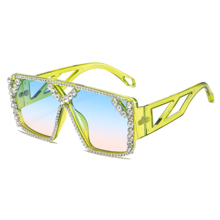 Wholesale Big Face Full Frame Beaded Glasses Comfortable Cycling Sunglasses JDC-SG-HongW008