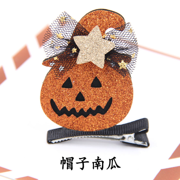 Wholesale Hair Clips Felt Metal Halloween Spooky Castle Bat MOQ≥2 JDC-HC-YiQ001