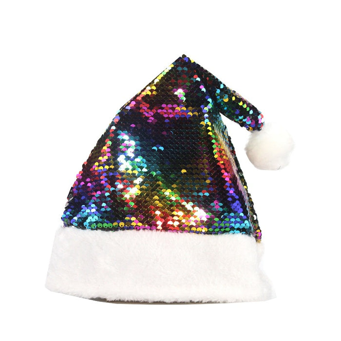 Wholesale Hat Acrylic Christmas Flip Sequins Two Colors MOQ≥2 JDC-FH-WMing001