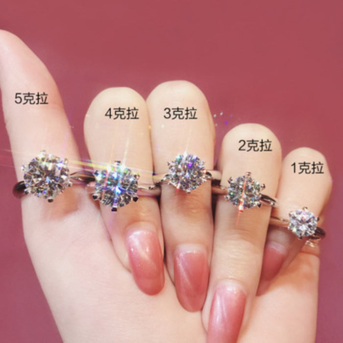 Wholesale Moissanite Rhinestone Alloy Ring JDC-RS-ChenR043