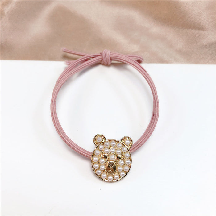 Jewelry WholesaleWholesale rabbit pearl metal hair rope (M) JDC-HS-Jiax024 Hair Scrunchies 佳芯 %variant_option1% %variant_option2% %variant_option3%  Factory Price JoyasDeChina Joyas De China