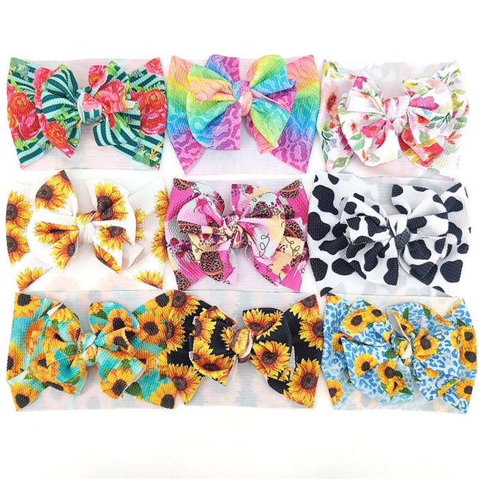 Wholesale wide-brimmed bow baby does not hurt the skin breathable sweatband JDC-HD-ML027