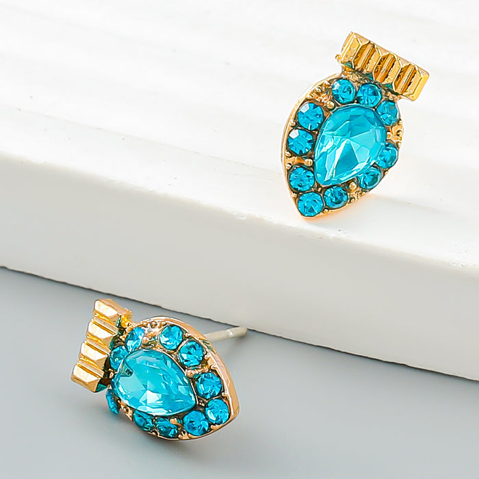 Wholesale Earrings Alloy Diamonds Drop Shape JDC-ES-JL1051