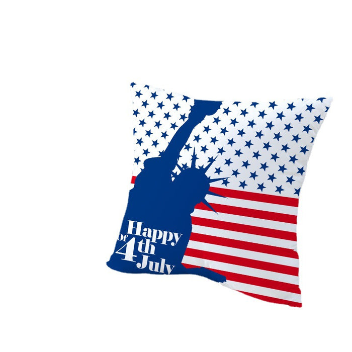 Wholesale 4th of July Independence Day Pillowcase Peach Skin Print MOQ≥2 JDC-PW-Jinze001