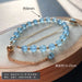 Jewelry WholesaleWholesale Seawater Blue Aquamarine Double Layer Gemstone Bracelet JDC-BT-BaiM008 Bracelet 百慕 %variant_option1% %variant_option2% %variant_option3%  Factory Price JoyasDeChina Joyas De China