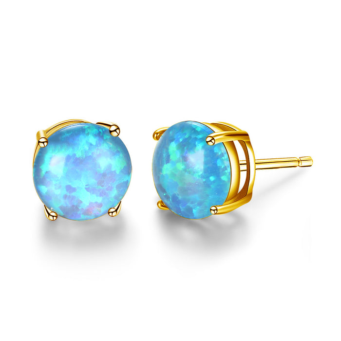 Jewelry WholesaleWholesale blue copper stud earrings JDC-ES-XinC001 Earrings 欣橙 %variant_option1% %variant_option2% %variant_option3%  Factory Price JoyasDeChina Joyas De China