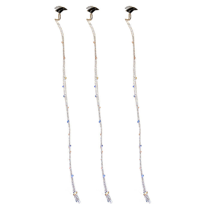 Wholesale exaggerated style full diamond tassel hairpin JDC-HC-BY013