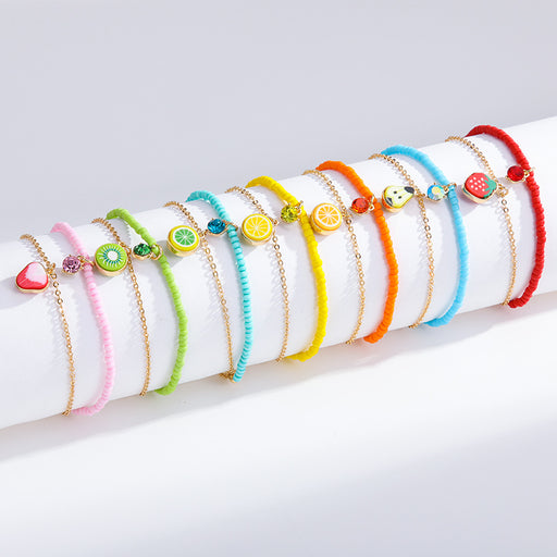 Jewelry WholesaleWholesale Fruit Soft Ceramic Rice Beads Glass Drill Bracelet JDC-BT-KenJ001 Bracelet 肯杰 %variant_option1% %variant_option2% %variant_option3%  Factory Price JoyasDeChina Joyas De China