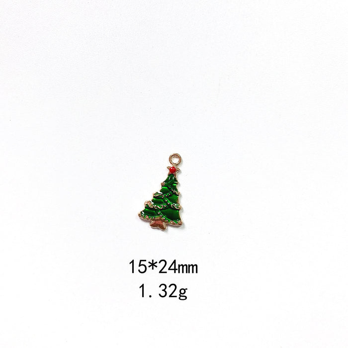 Wholesale charms Metal Drip Keychain Pendant Santa Claus Christmas MOQ≥10 JDC-CS-FuSu001