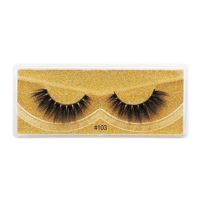 Wholesale 3d imitation mink fur false eyelashes natural thick JDC-EY-LanJL007