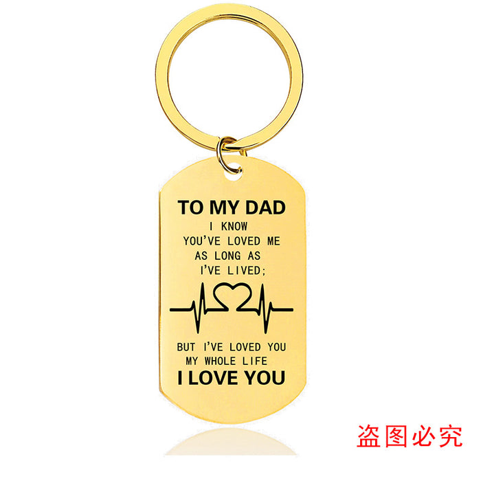 Jewelry WholesaleWholesale Mother's Day Father's Day Metal Keychain JDC-KC-GangGu014 Keychains 钢古 %variant_option1% %variant_option2% %variant_option3%  Factory Price JoyasDeChina Joyas De China