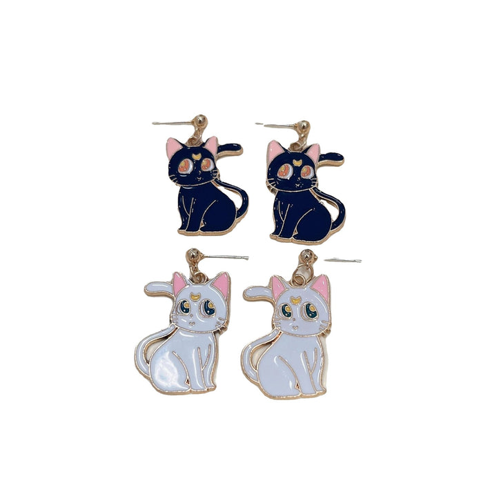 Wholesale Earrings Alloy Cute Kitten JDC-ES-aimei010