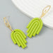 Jewelry WholesaleWholesale Palm Shape Resin Alloy Stripe Earrings JDC-ES-JL956 Earrings 氿乐 %variant_option1% %variant_option2% %variant_option3%  Factory Price JoyasDeChina Joyas De China