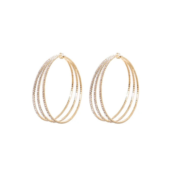 Jewelry WholesaleWholesale Rhinestone Alloy Multilayer Large Hoop Earrings JDC-ES-Xins001 Earrings 心饰 %variant_option1% %variant_option2% %variant_option3%  Factory Price JoyasDeChina Joyas De China