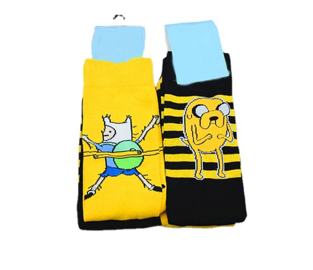 Wholesale Sock Cotton Medium Tube Cartoon Cute Antibacterial Sweat (M) JDC-SK-HuiHe033