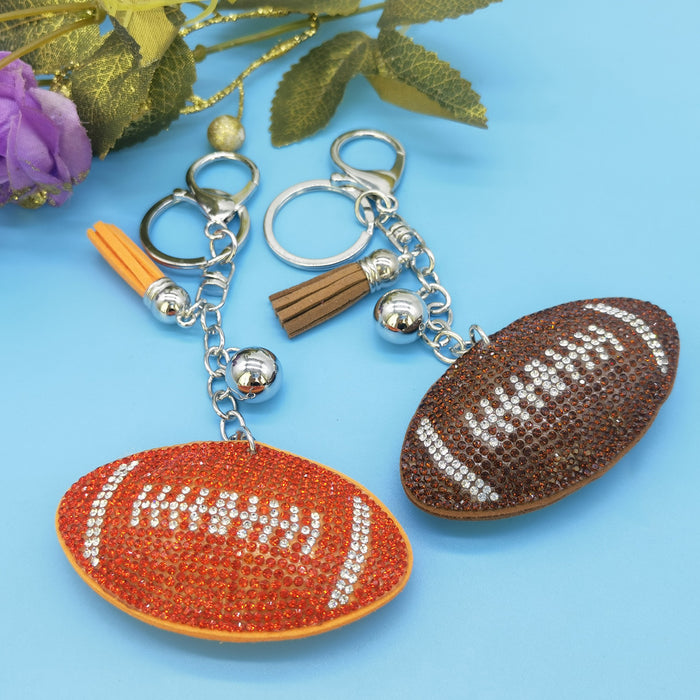 Wholesale Diamond Rugby Alloy Keychain JDC-KC-HuiSen005