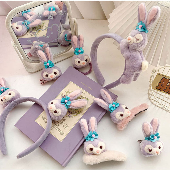 Wholesale headband hairpin hair claw set flash with light headband cute plush rabbit MOQ≥2 JDC-HD-YYang011