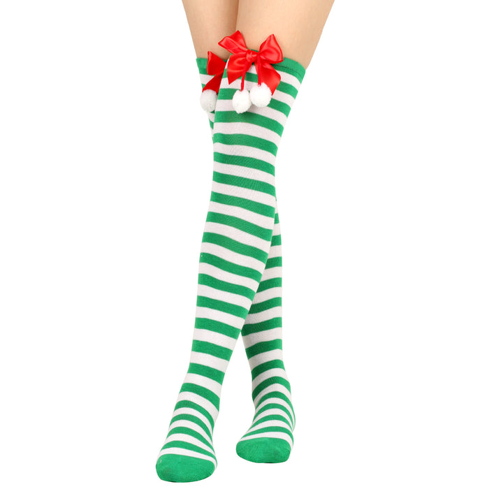 Wholesale Sock Polyester Cotton Christmas Socks Balls Over the Knee JDC-SK-XQ027