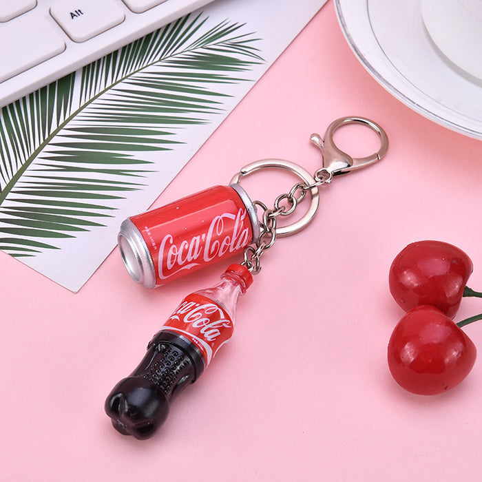 Wholesale Keychains For Backpacks PVC Cola Bottle Keychain MOQ≥2 JDC-KC-YY029