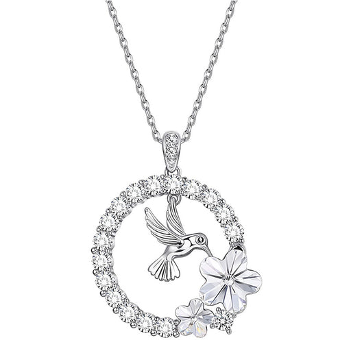 Jewelry WholesaleWholesale jewelry design sense round hummingbird flower necklace MOQ≥2 JDC-NE-zhuyue009 Necklaces 逐越 %variant_option1% %variant_option2% %variant_option3%  Factory Price JoyasDeChina Joyas De China